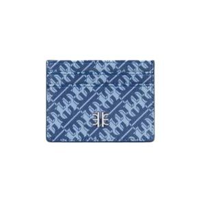 NEW JW PEI Navy Blue FEI Monogram Card Holder Wallet